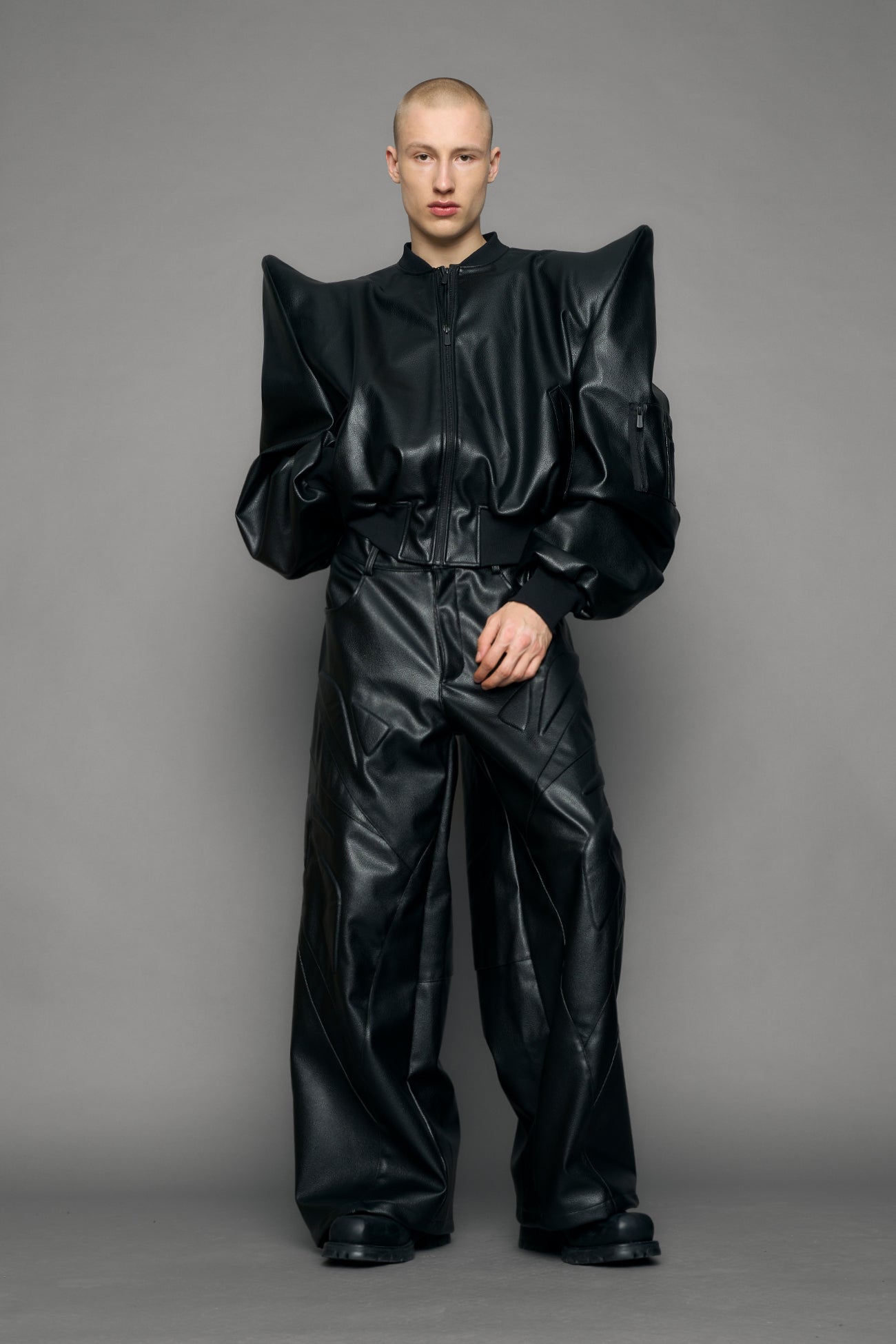 Doomsday Leather Bomber Jacket — view 6