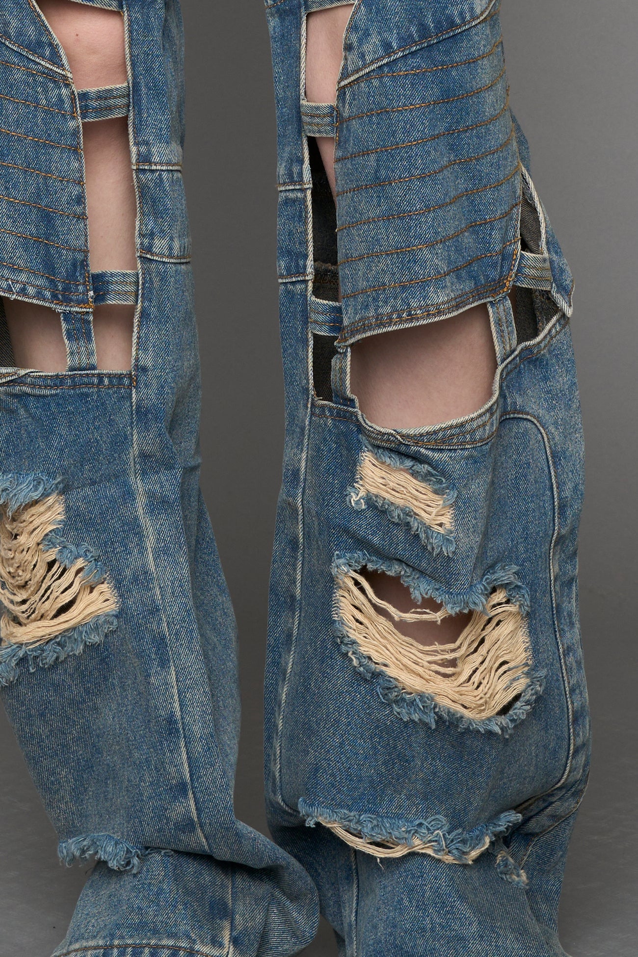Moto Denim Floating Pants — view 17