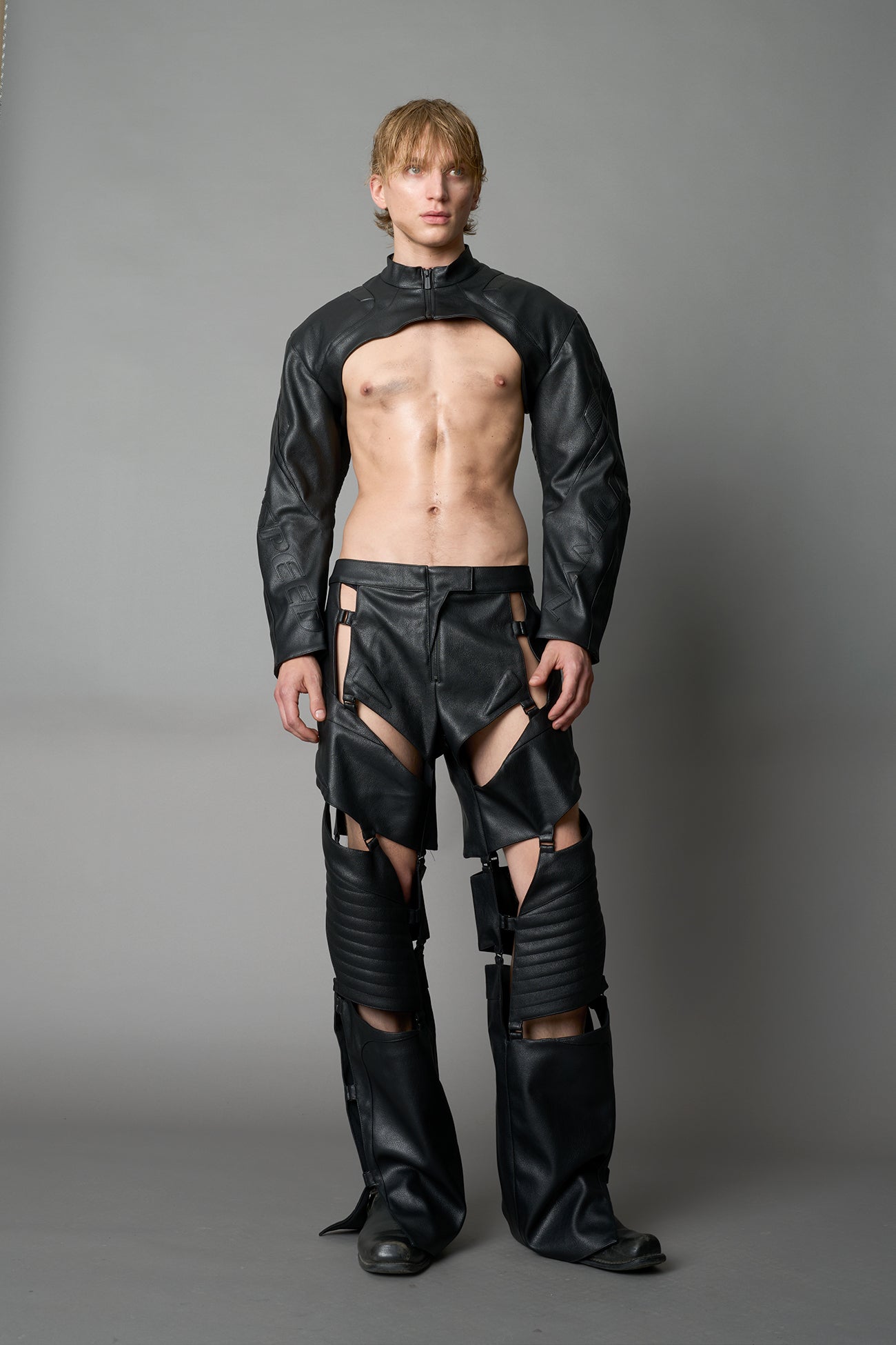 XTC Leather Choker Jacket — view 6