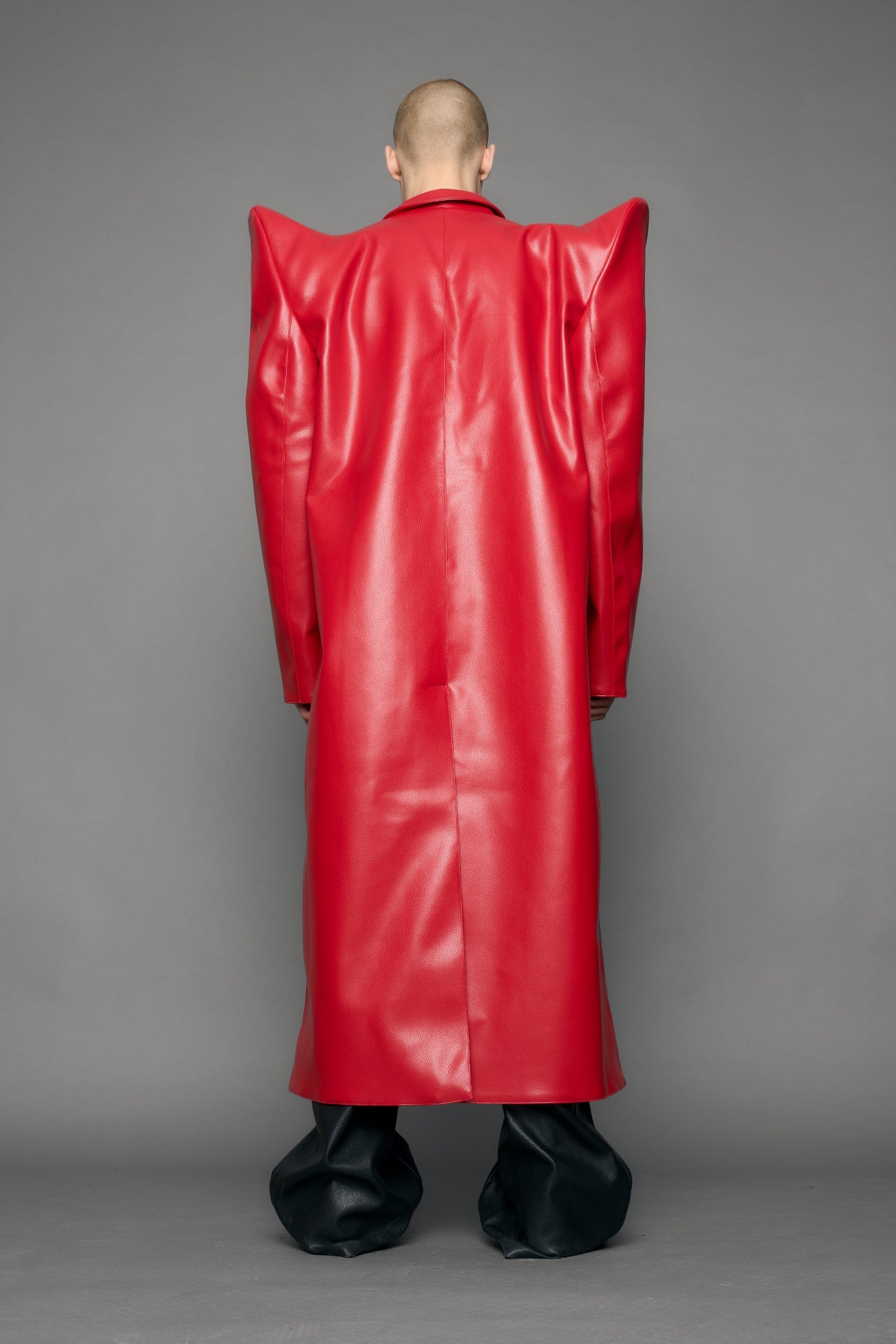 Doomsday Elongated Leather Coat — view 14