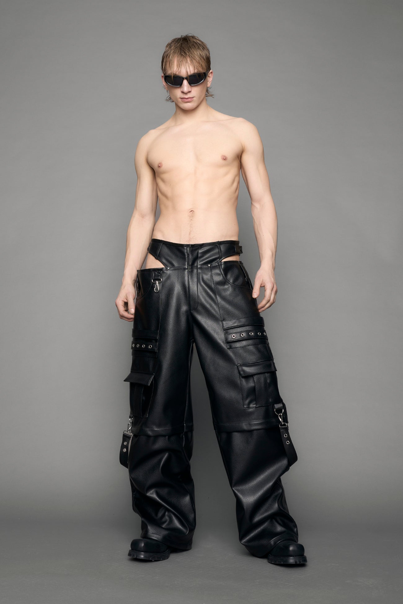 Cargo Leather Panty Trousers — view 6