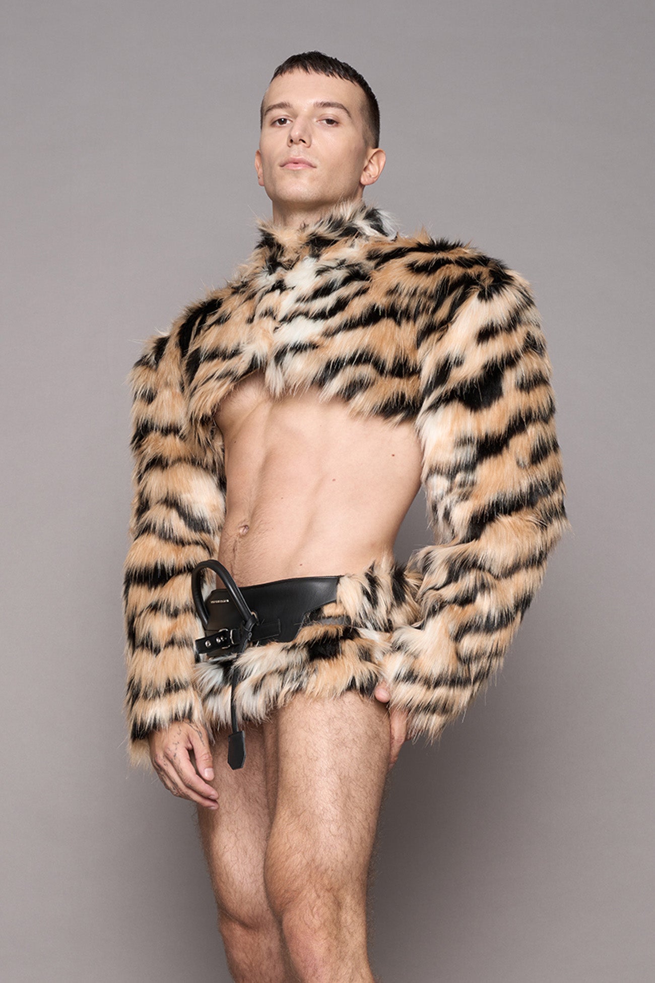Heiress Handbag Faux Fur Mini Skirt Tiger — view 7