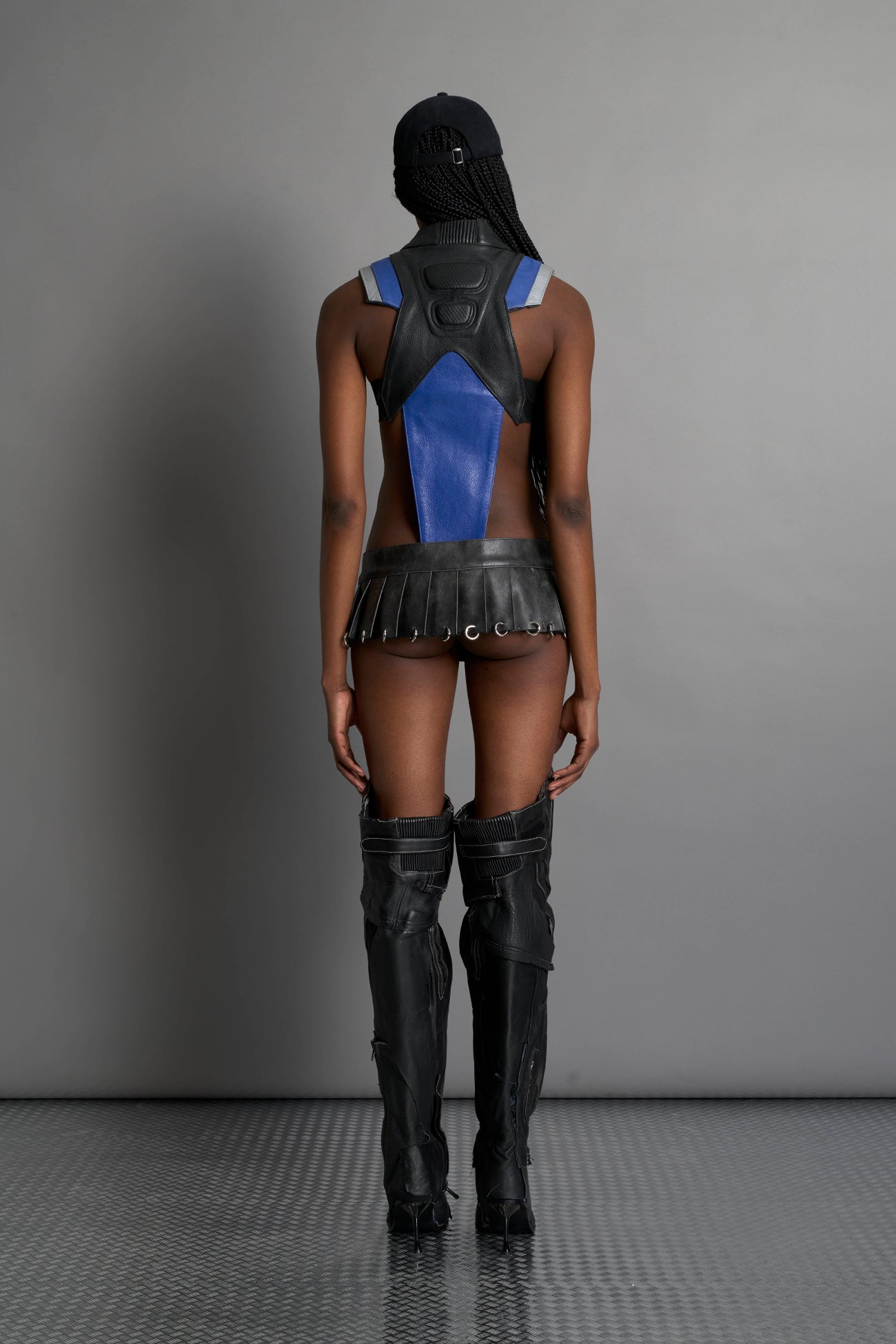 Pleated Mini Skirt With Rings — view 8