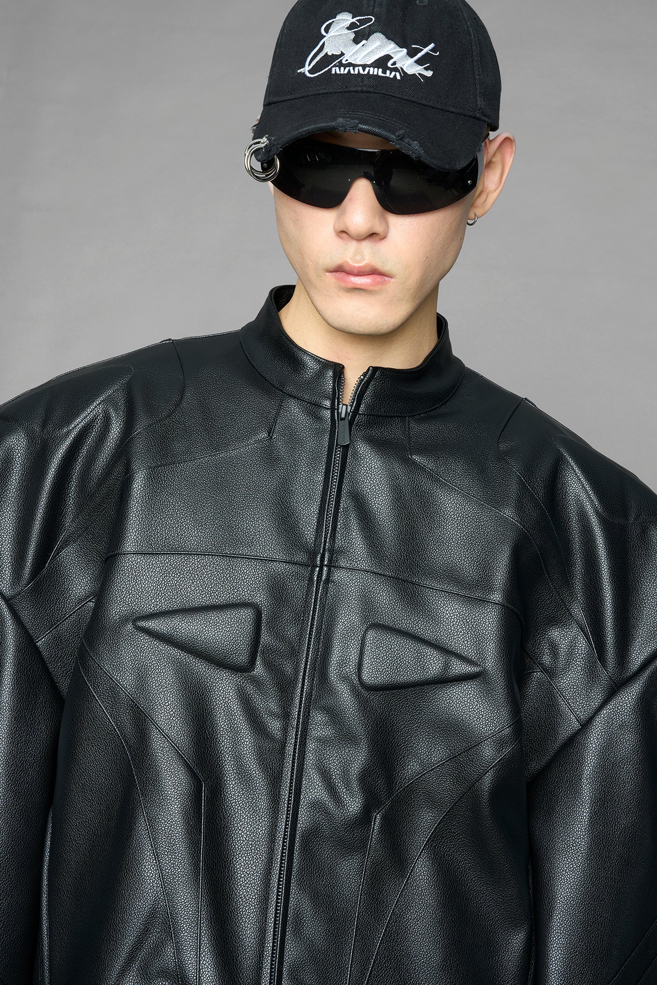 power shoulder moto jacket — view 9