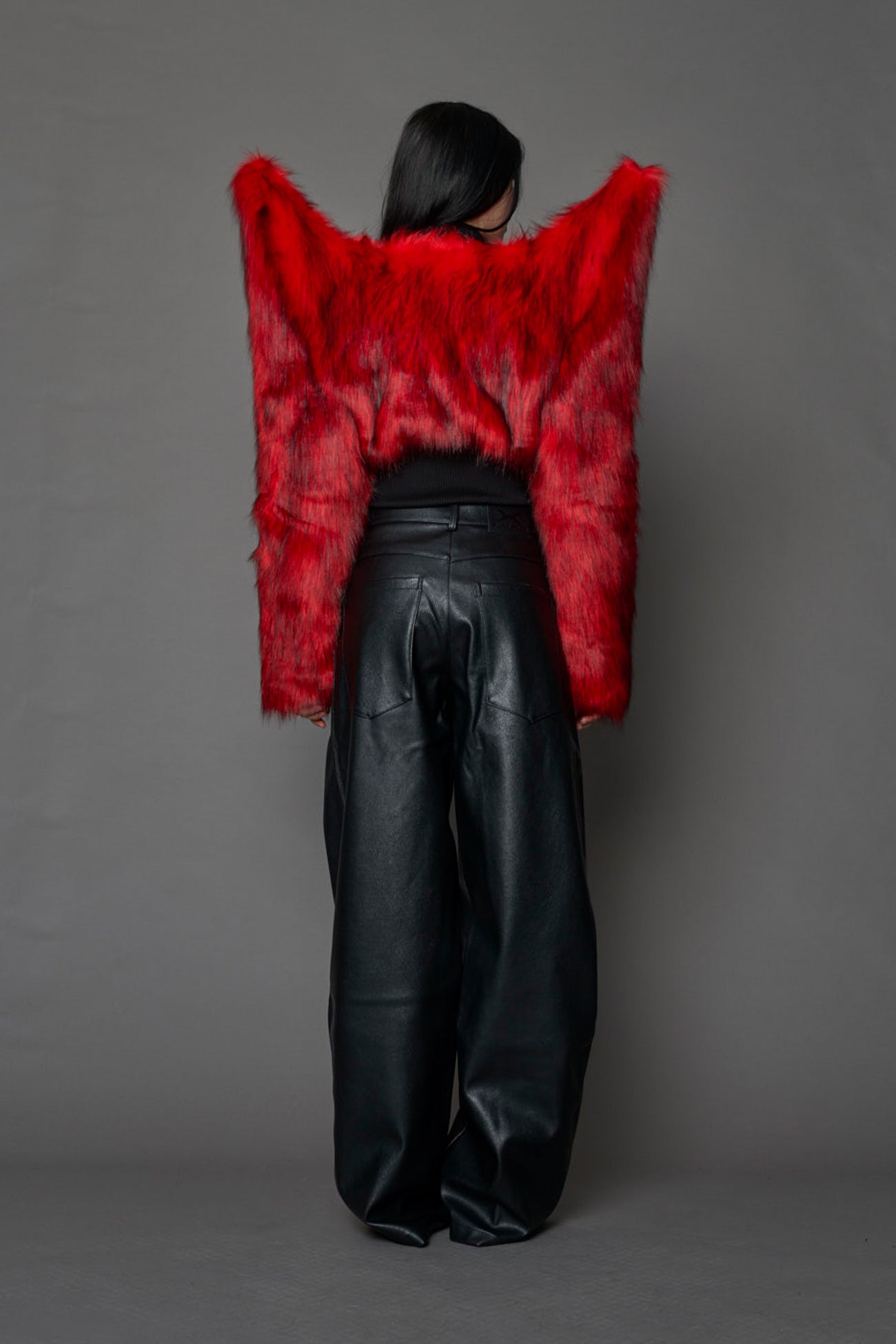 Doomsday Crop Faux Fur Jacket — view 2