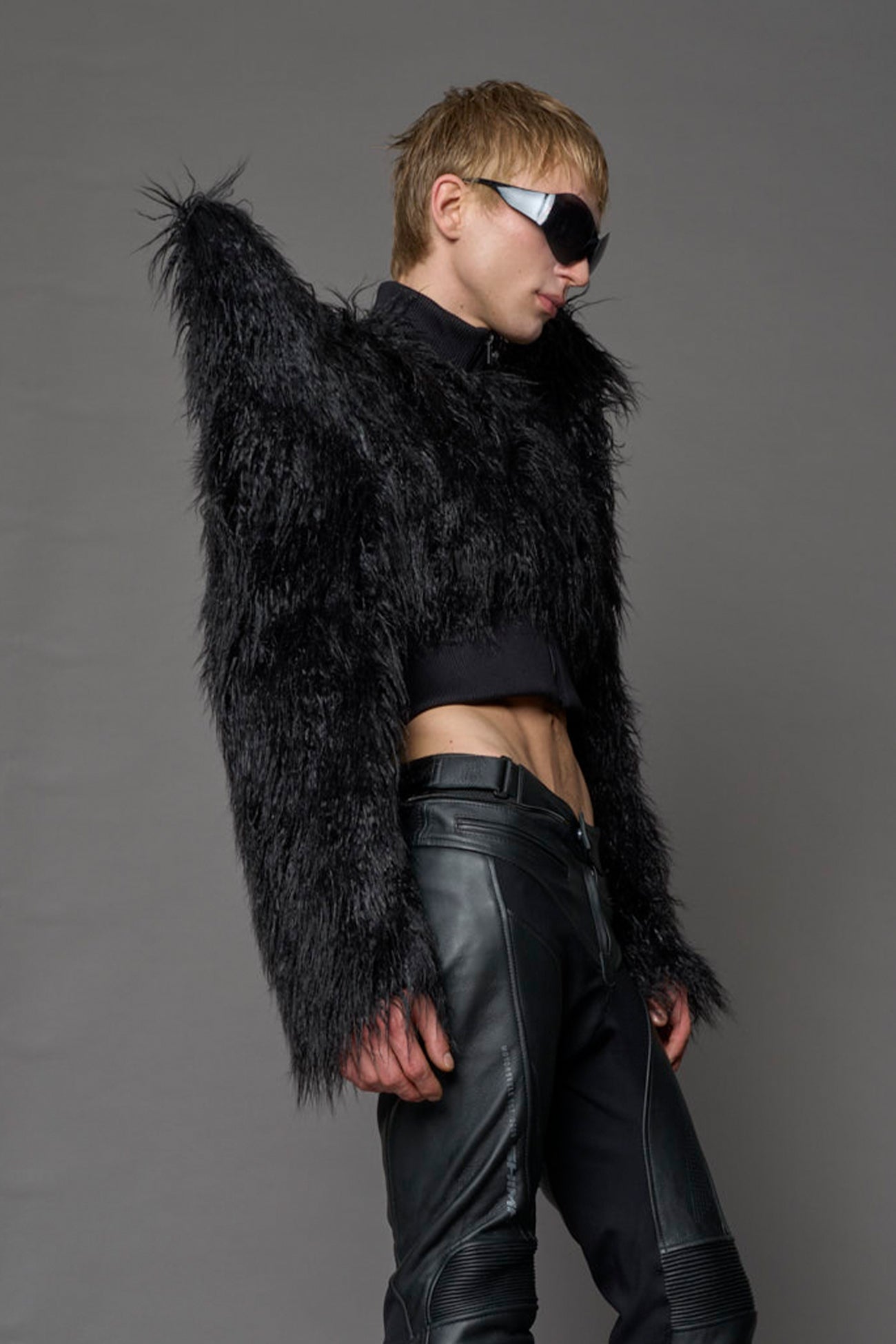 Doomsday Crop Faux Fur Jacket — view 7