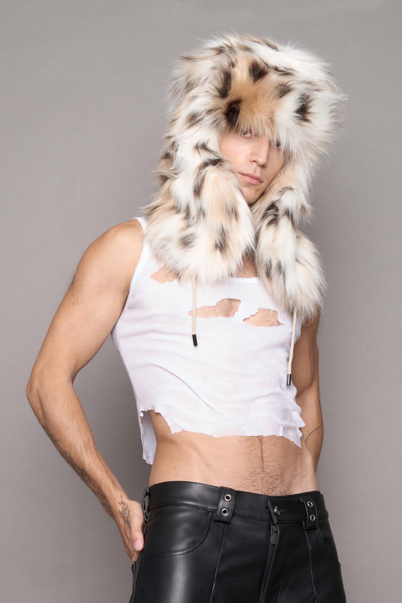 VIP Faux Fur Hat Snow Lynx — view 7