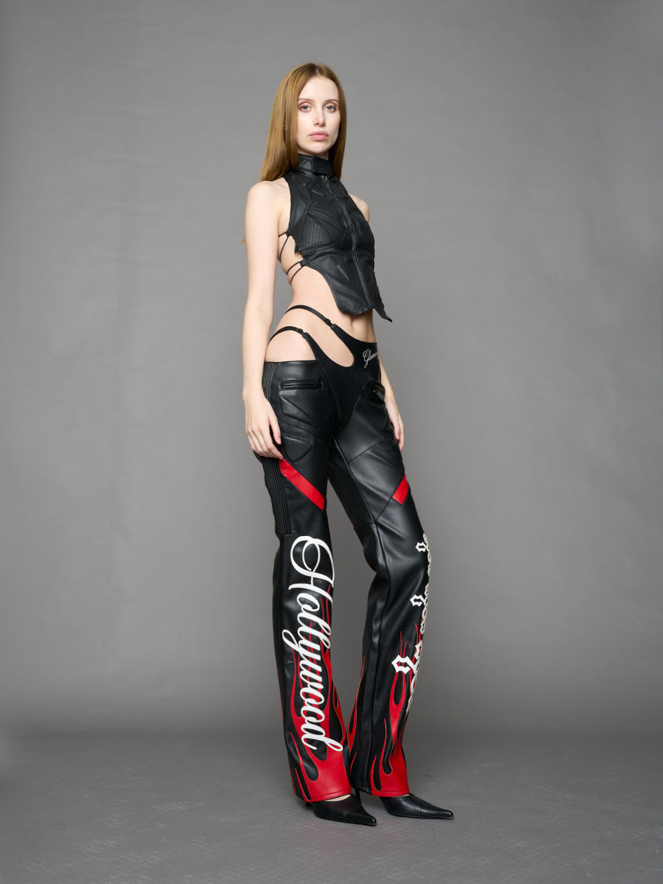 Hollywood Asymmetric Moto Trousers — view 6