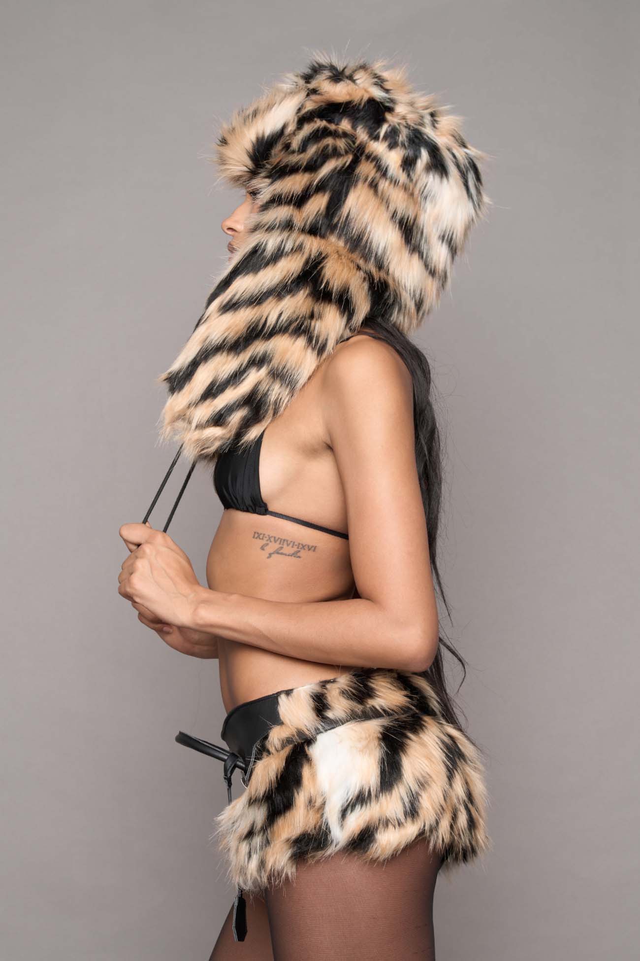 VIP Faux Fur Hat Tiger — view 3