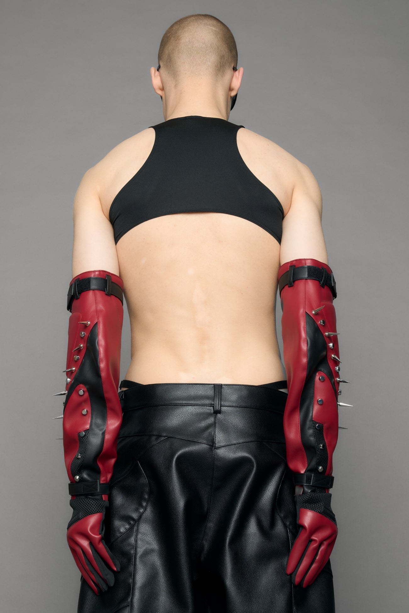 Studded Octane Moto Gloves — view 7