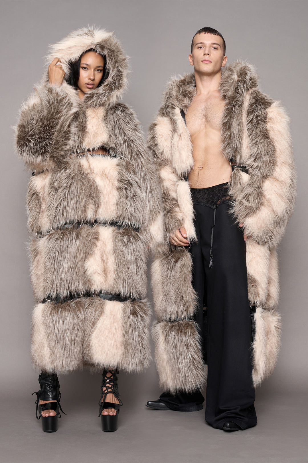 Vip Detachable Faux Fur Coat Dune — view 12