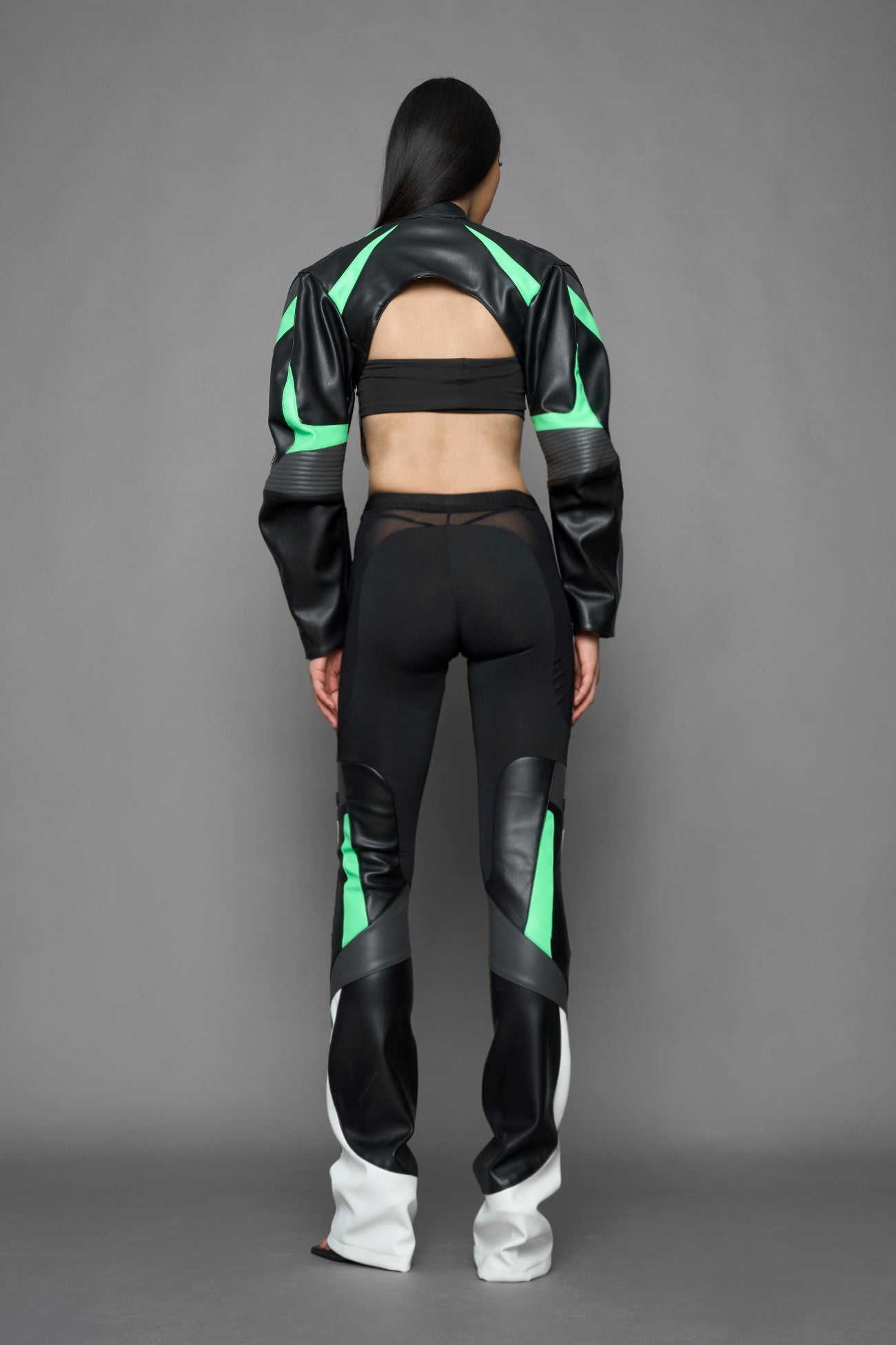 XTC Leather Choker Jacket — view 4