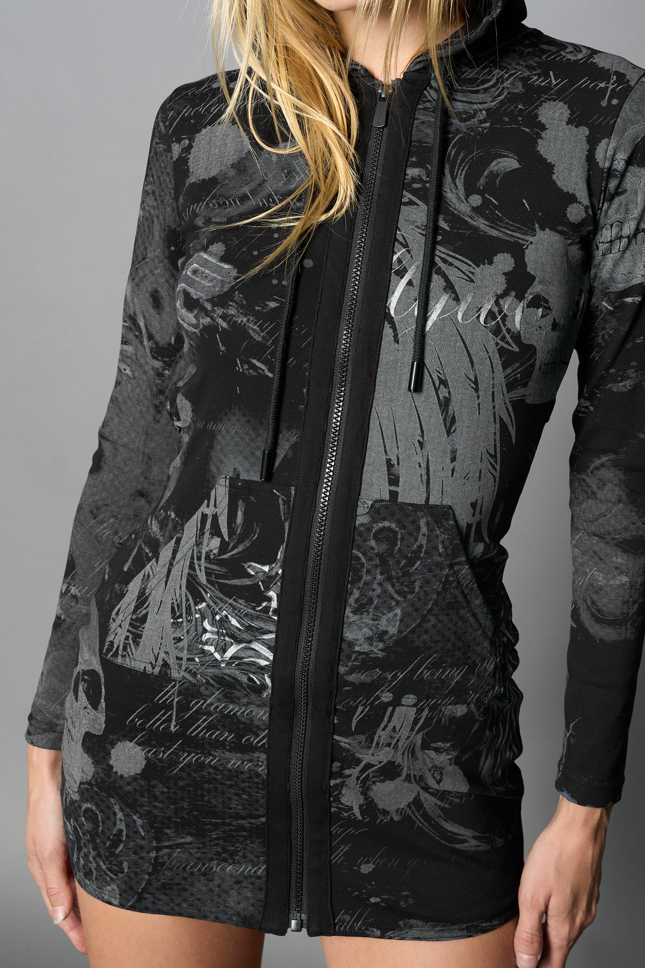 Totally Hooded Mini Dress detail