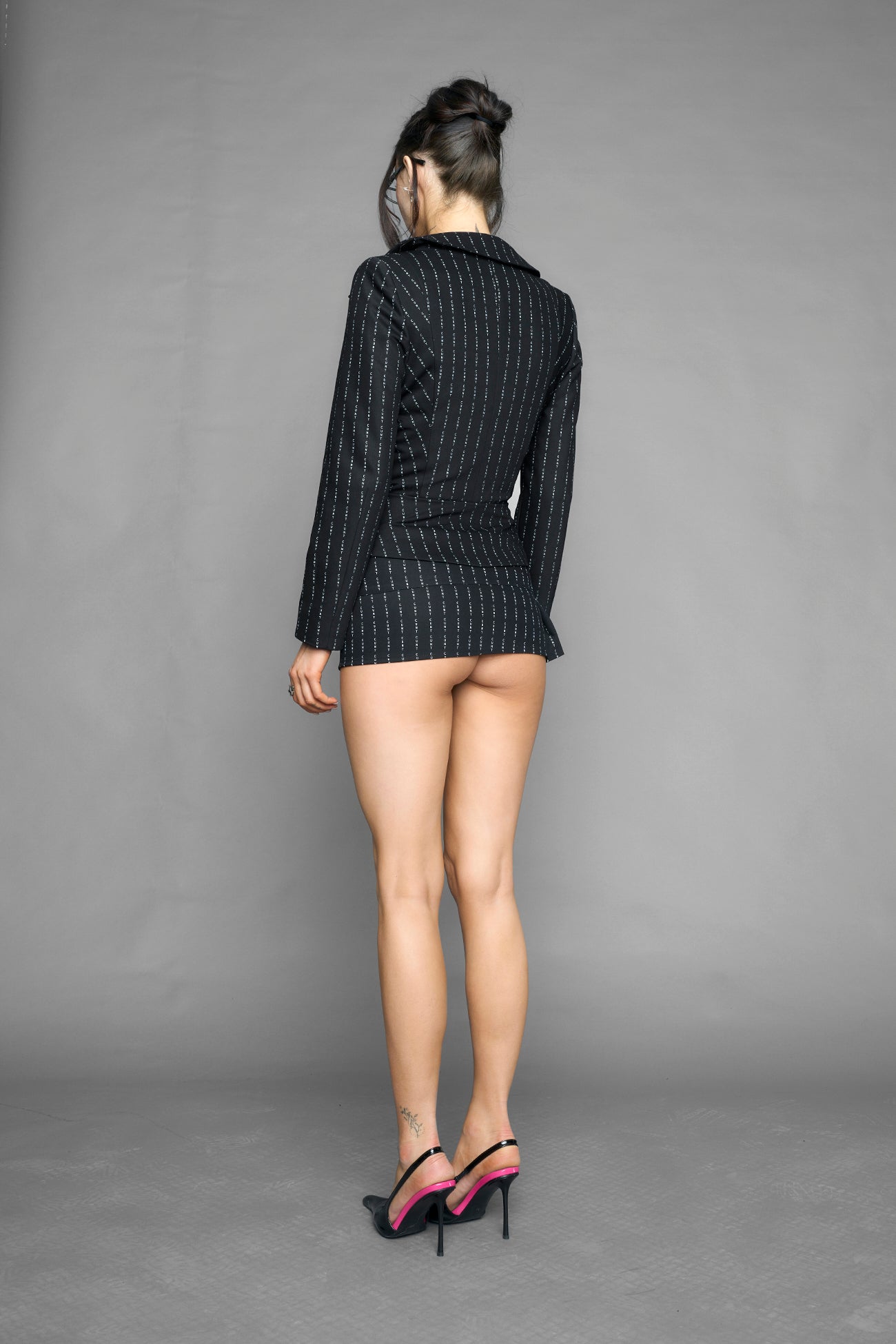 micro pleated suiting skirt — view 8