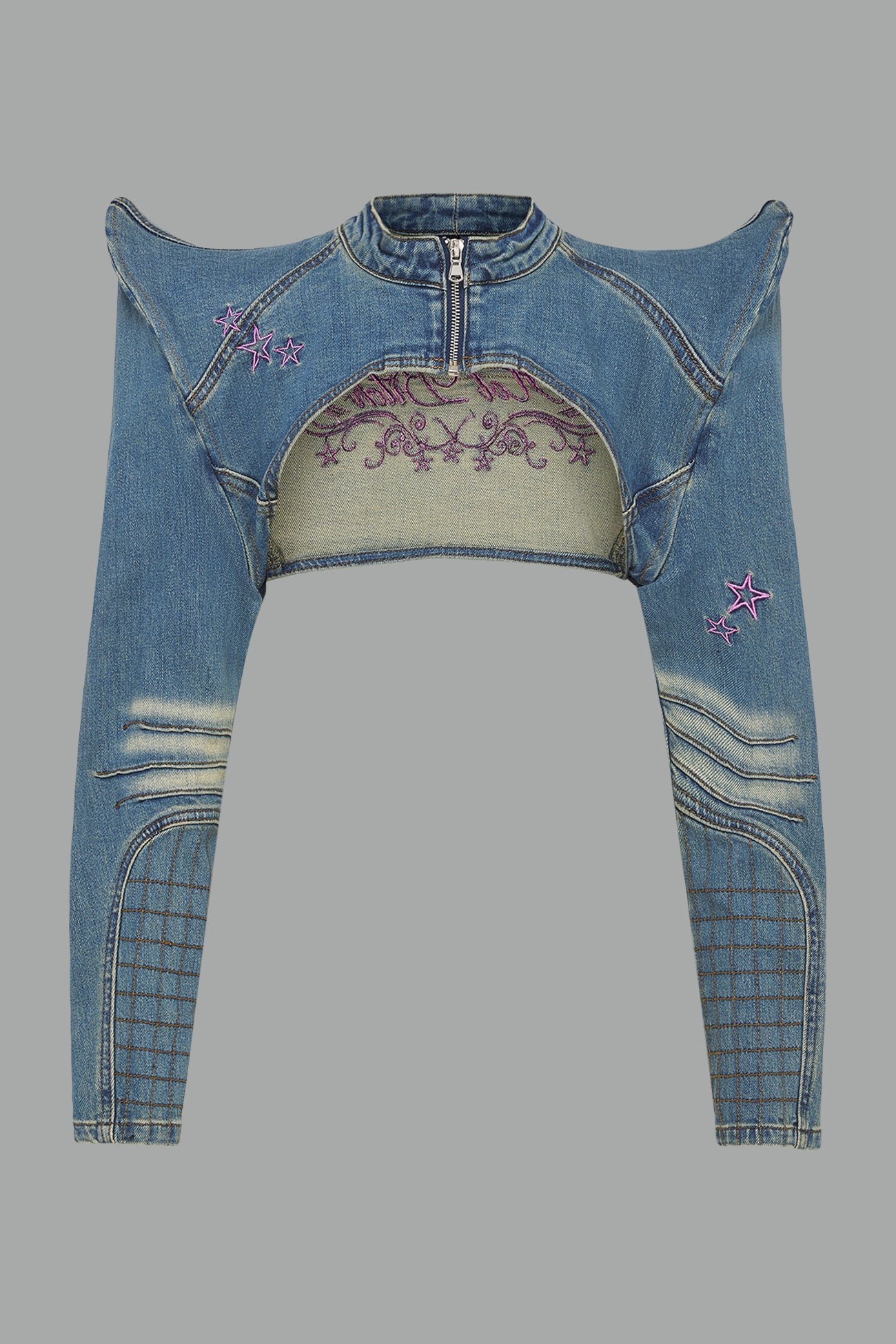 Spike Denim Bolero Jacket — view 7