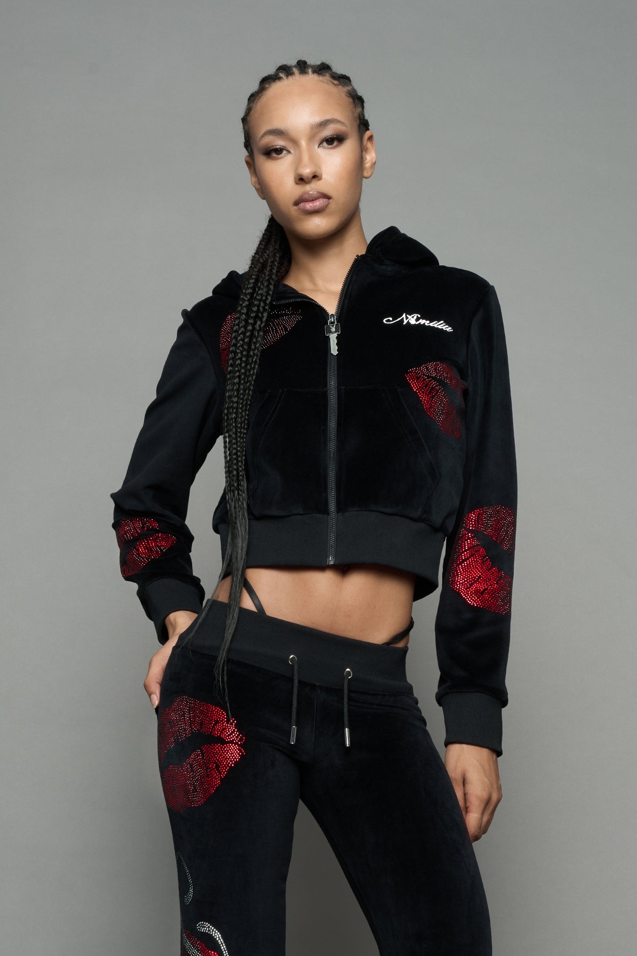 Playboy Love Velour Zip Up Jacket — view 2