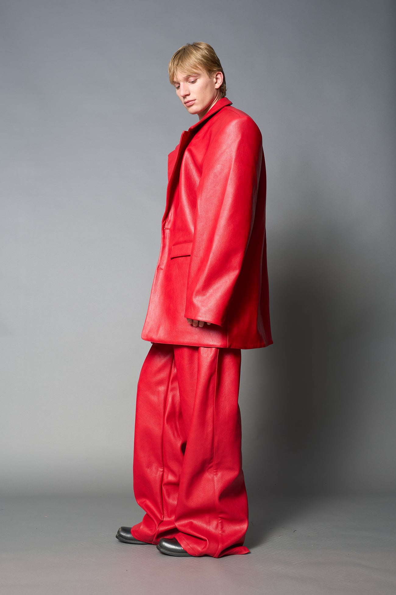 Leather Oversize Blazer — view 5