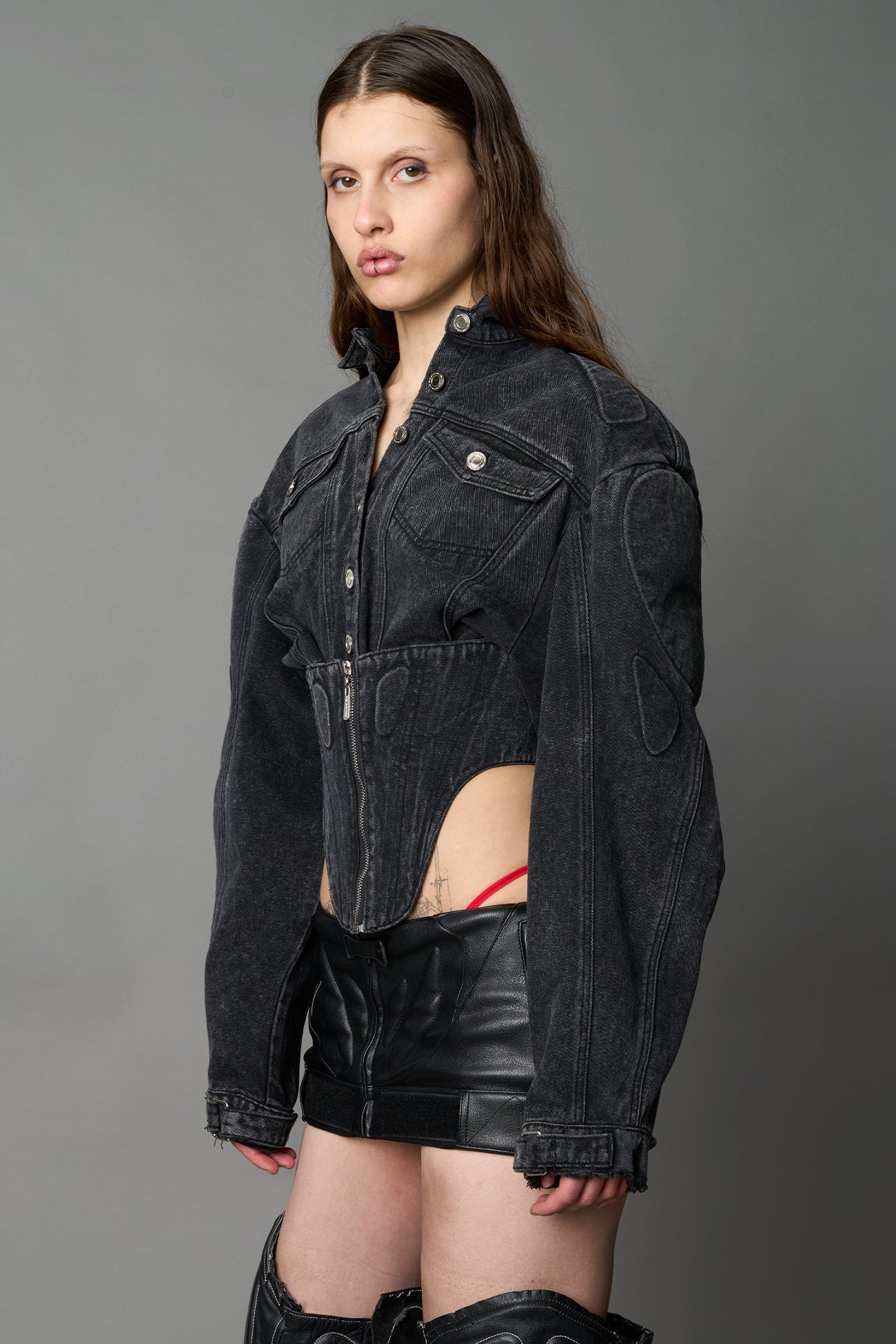 XTC Denim Corset Jacket — view 3