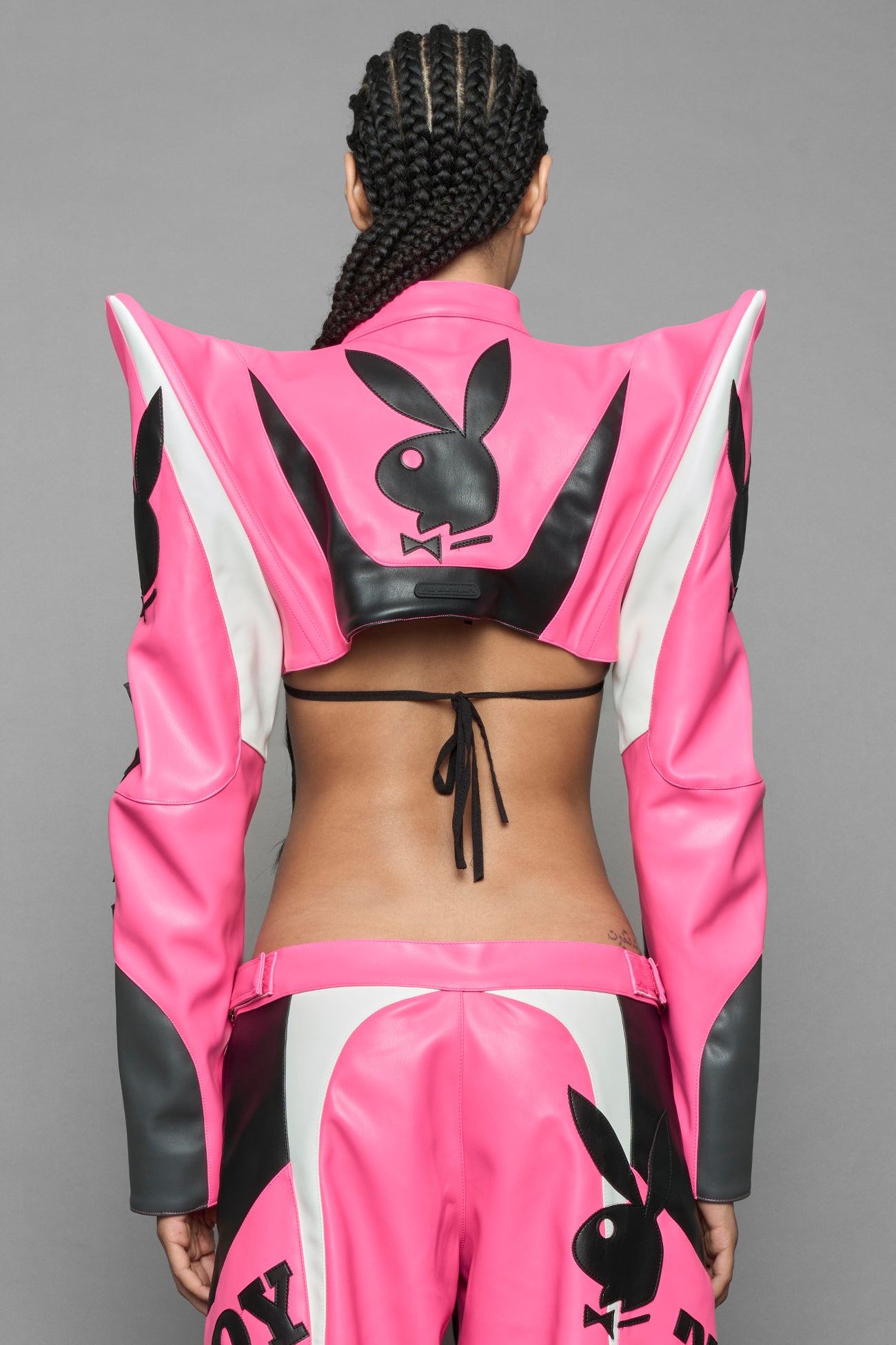 Playboy Spike Shoulder Pink Black — view 4