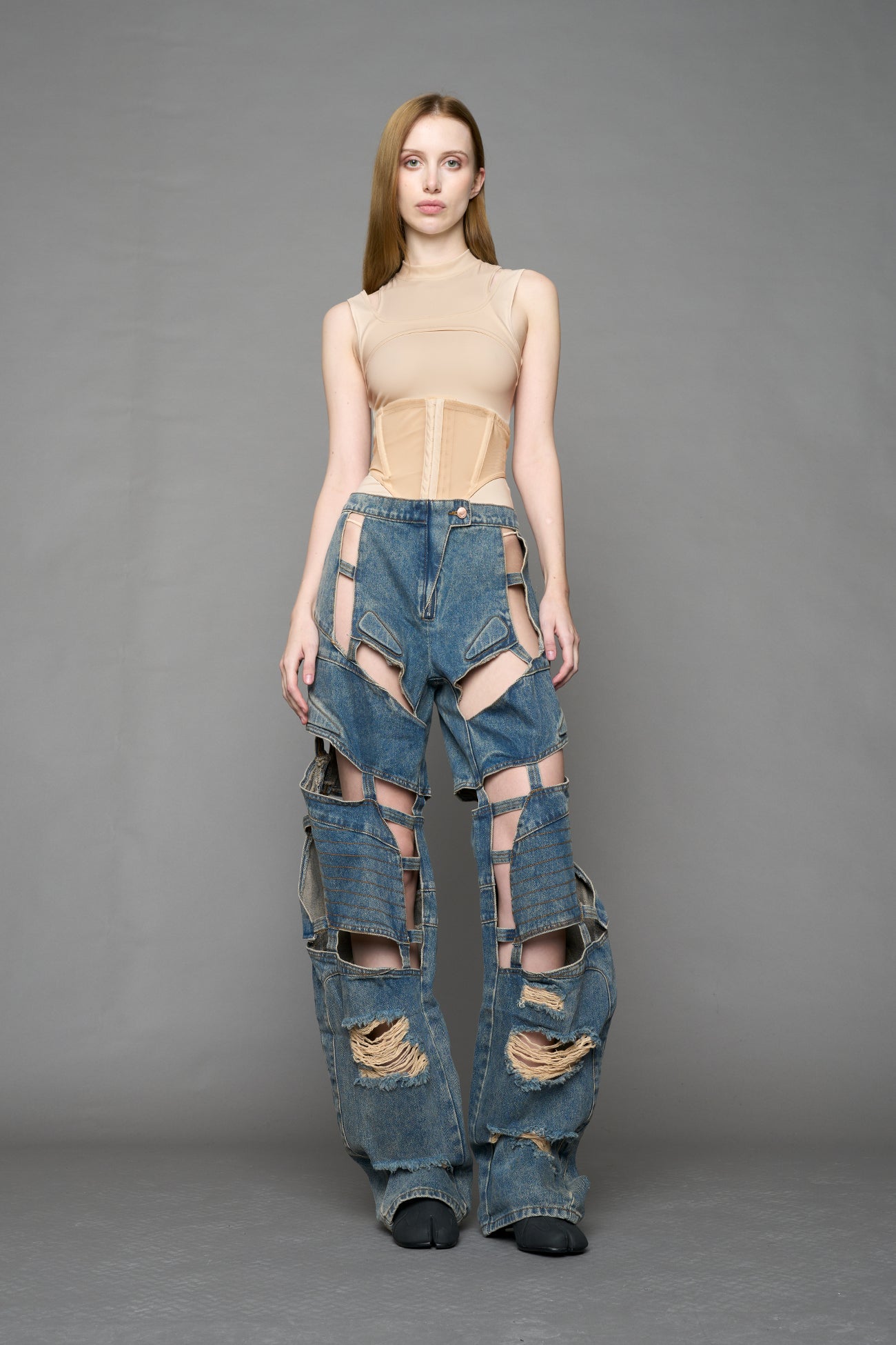 Moto Denim Floating Pants — view 10