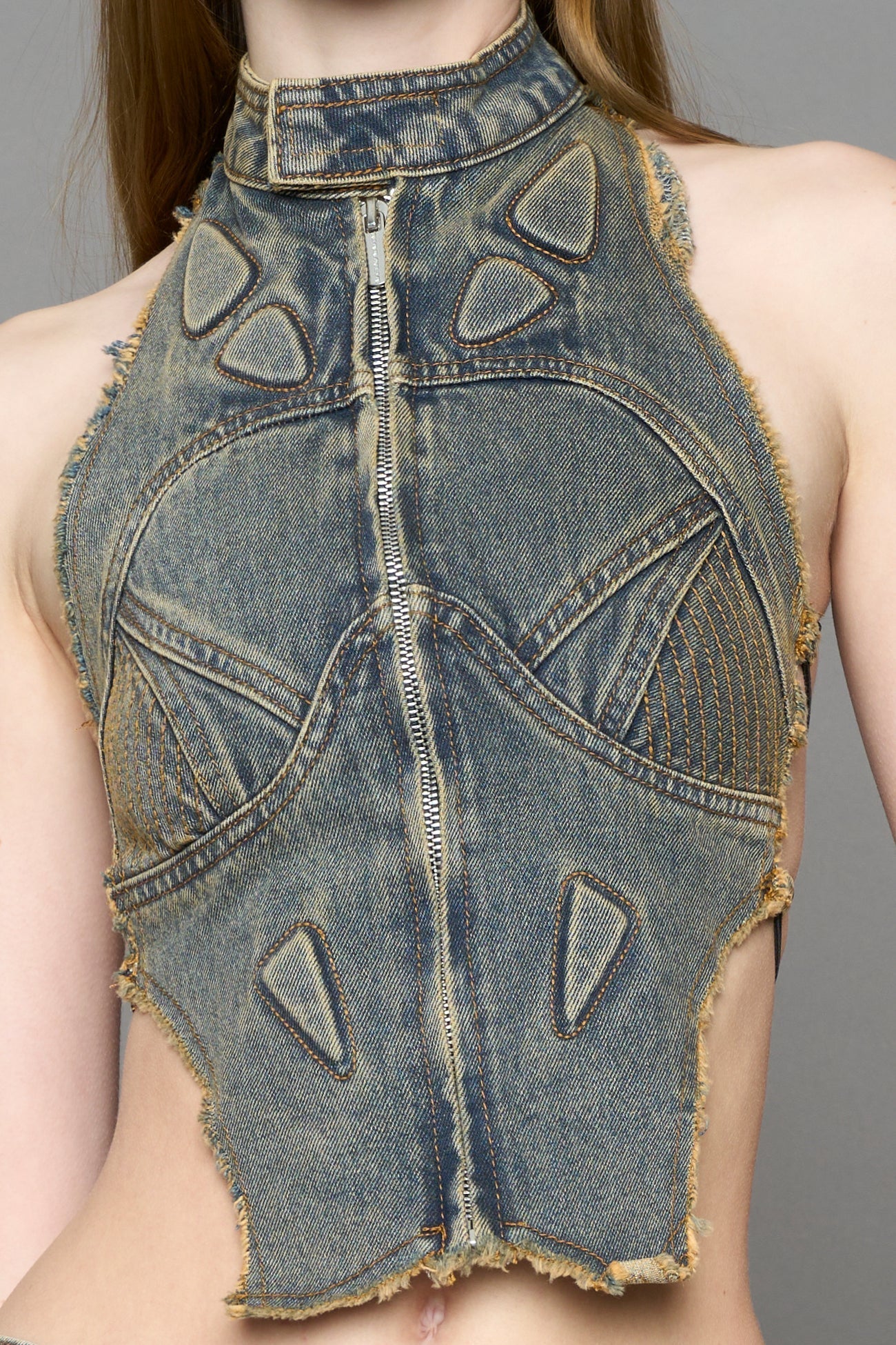 Denim Biker Top — view 5