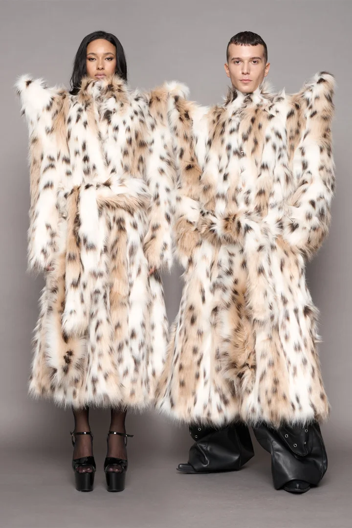Doomsday Faux Fur Coat Snow Lynx