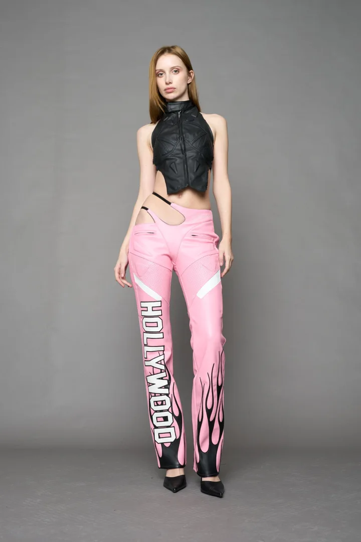 Hollywood Asymmetric Moto Trousers