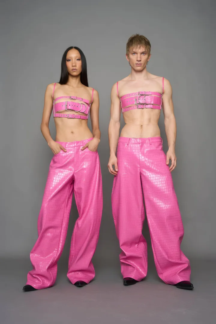Leather Baggy Suiting Pants