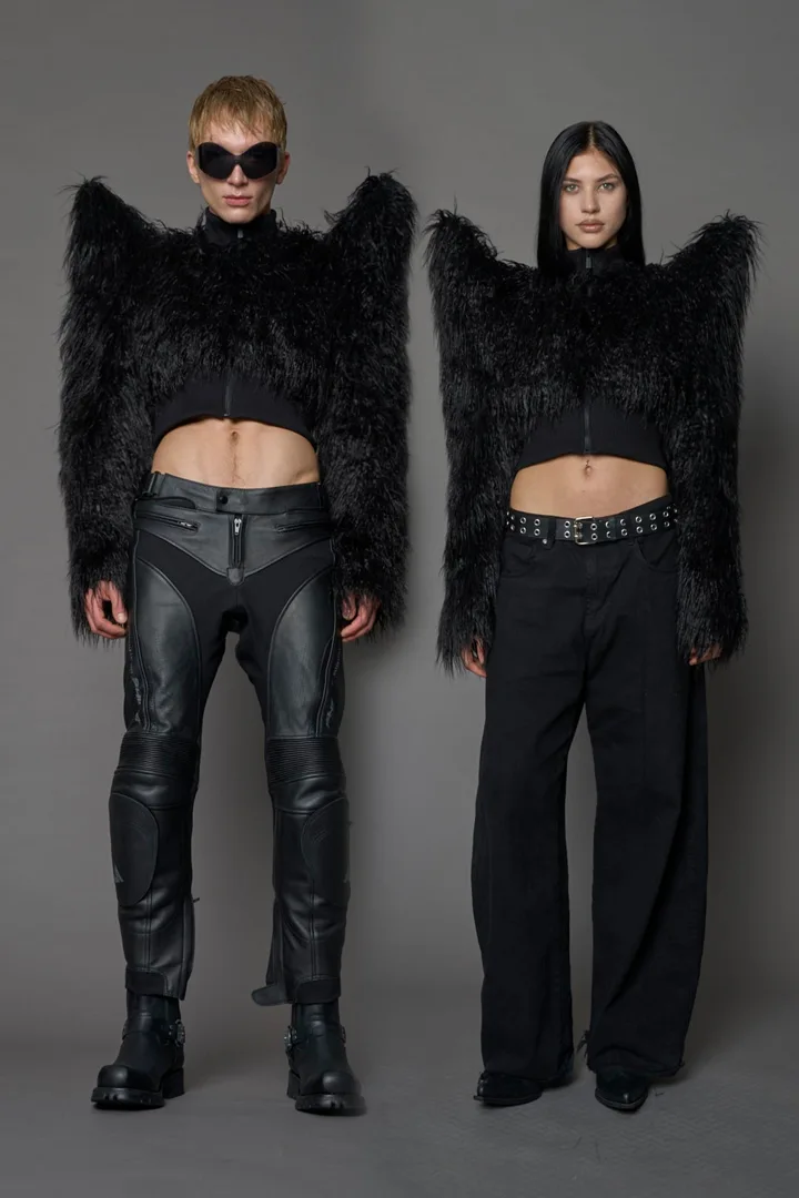 Doomsday Crop Faux Fur Jacket